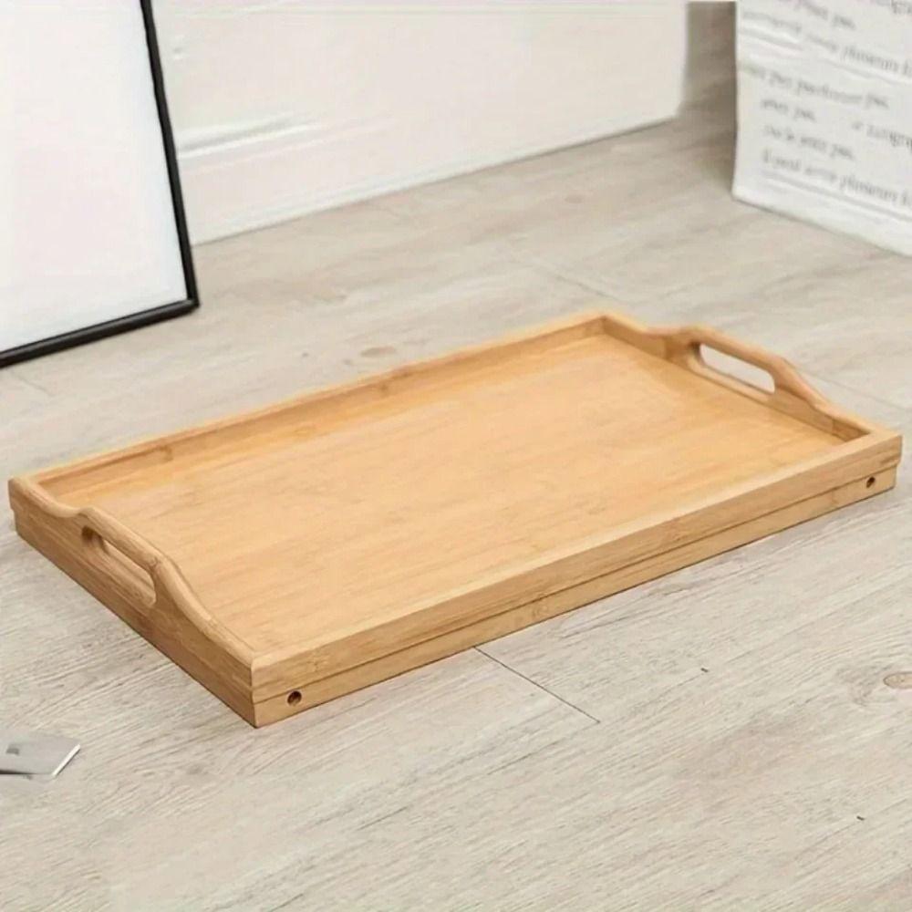 Foldable Legs Bed Tray Table with Handles Breakfast Serving Tray Computer Desk  Bedroom Furniture