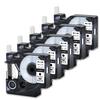5PK 6mm D1 Standard Tape Labels Compatible for Dymo 43613 Black On White Laminated Labels for LabelWriter Duo 3M PL100 Printers