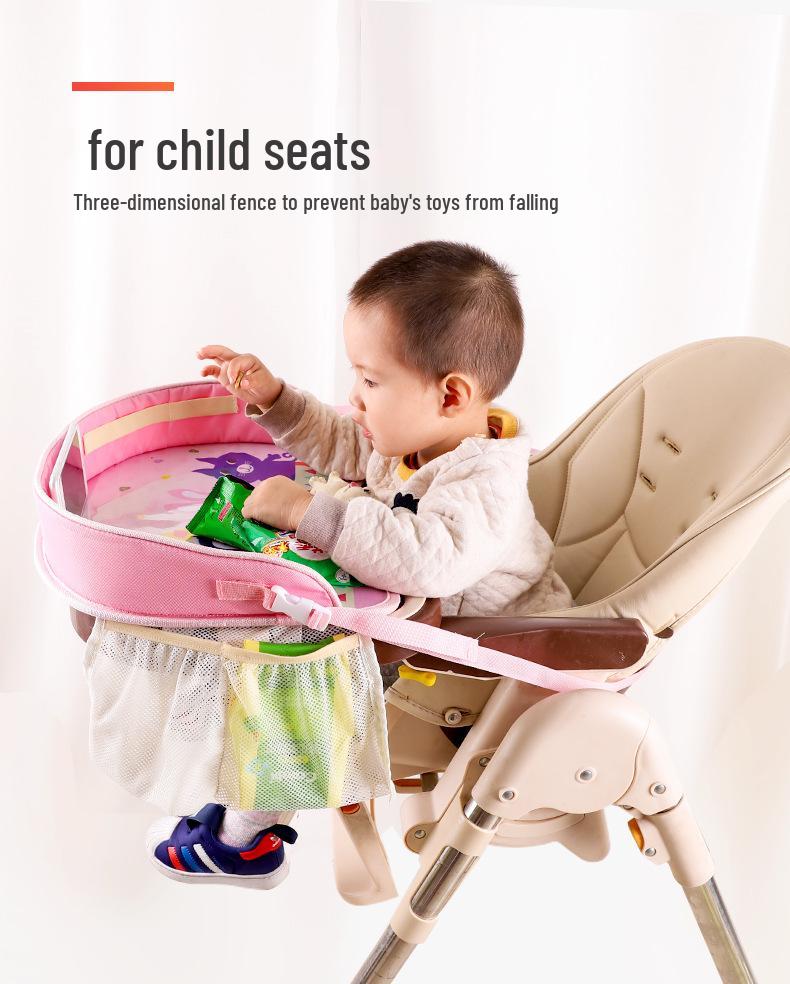 Waterproof Car Child Seat Tray - Kids' Toy Storage & Dining Table