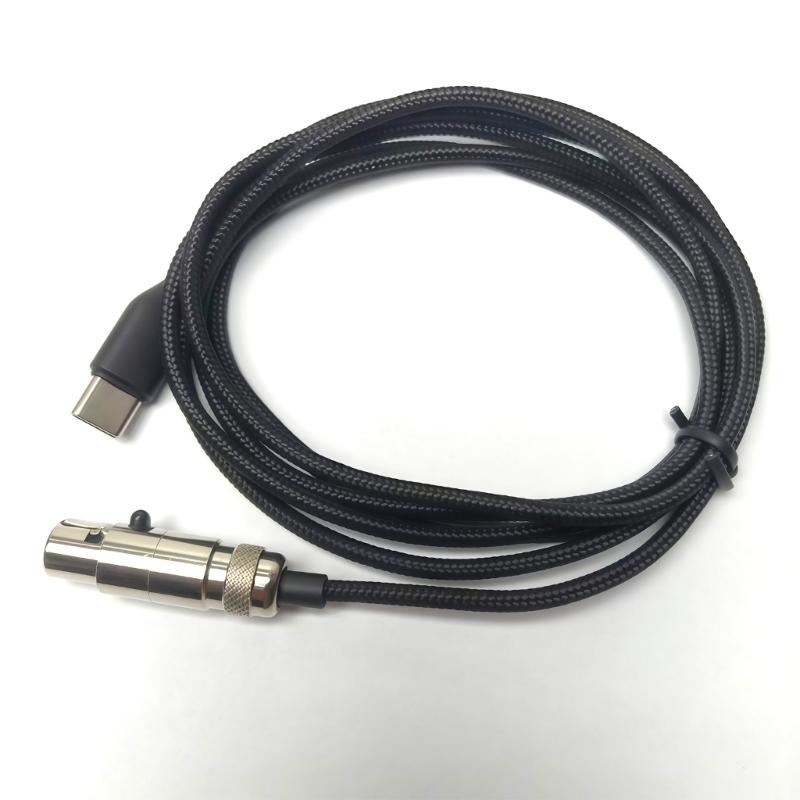 Braided Nylon USB C to 3Pin XLR Headphone Replacement Cable for Q701/K712/K702/K240/K240 II/K141/K17 With TangleFree