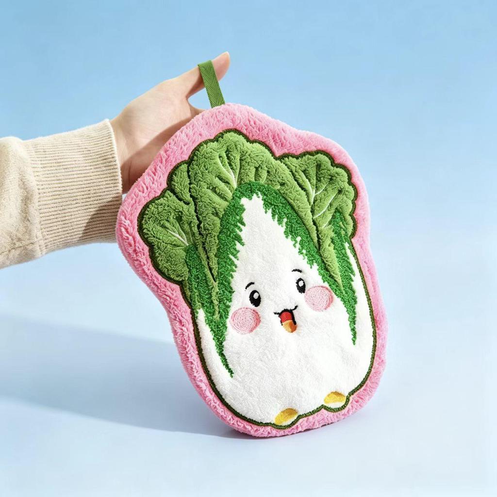 Coral Fleece Goose Hand Towel - Absorbent & Cute for Kids' Bathroom or Kitchen