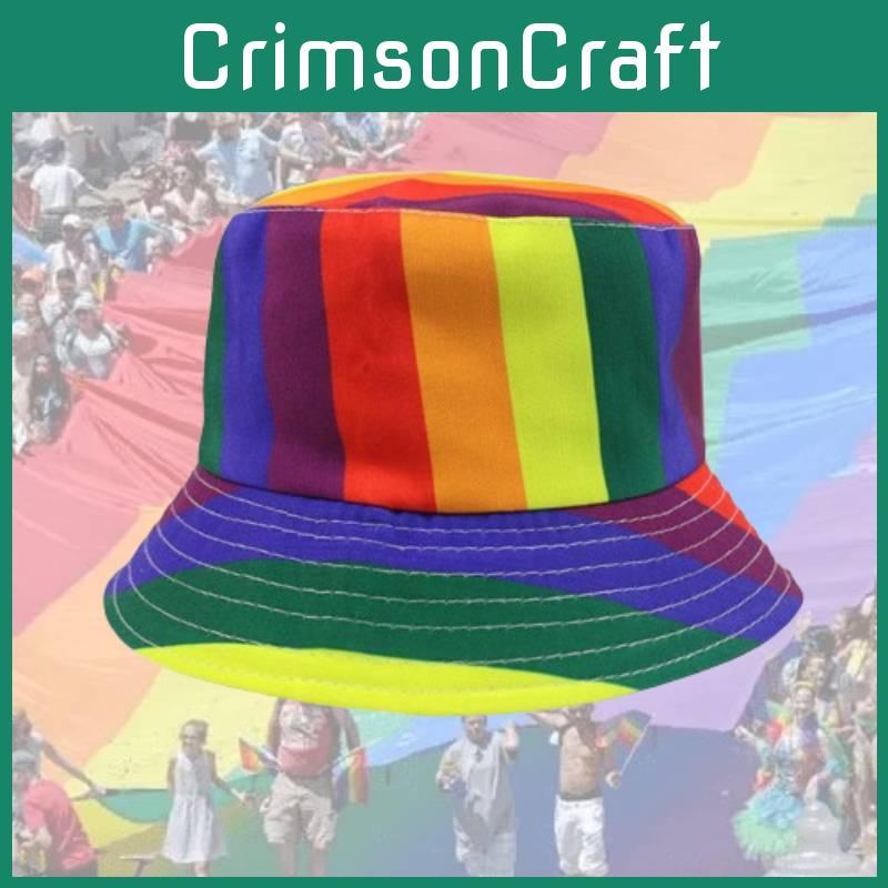 Rainbow Fisherman Hat Adult Sunshade Flat Top Hat Outdoor Travel Sun Protection Sun Hat Decoration