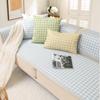 Summer Sofa Cushion Sofa Cover Summer Mat Cushion Washed Ice Silk Non-Slip Simple Plaid All-Inclusive Sofa Cushion