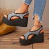 Sandals Female Super High Heels Heightening New Summer Fish Mouth Thick Bottom Slippers Fashion Muffin Shoes Women's Shoes