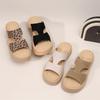 Women's Korean Style Platform Leopard Print Slide Sandals - Ultra-Soft Lightweight, All-Match & Non-Slip Beach Outerwear