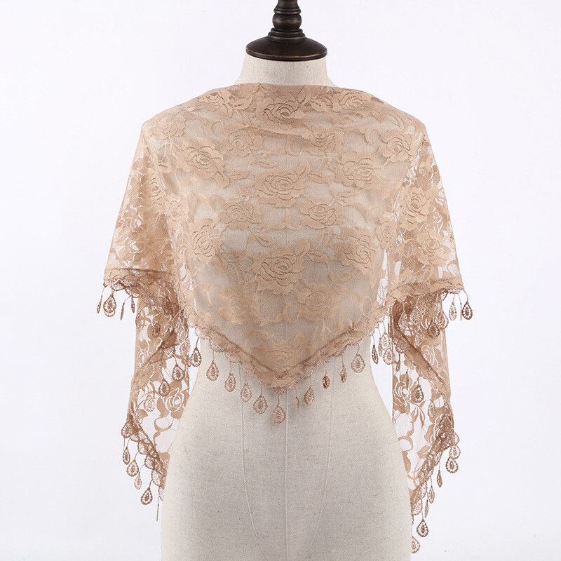 Fashion Lace Triangular Scarf, Women's Headscarf, Shawl Decoration, Neck Protection Scarf, Women's Scarf