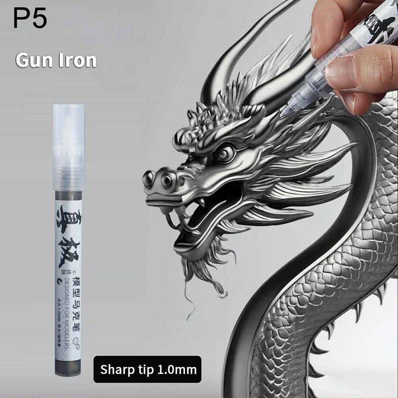 8 Colors Metallic Marker Pen 1Mm Diy Reflective Paint Pen Permanent Gold Silver Marker Touch Up School Model Painting Marking