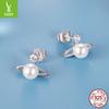 Planet Bead Stud Earrings Ladies Ins Wind Premium Elegance S925 Sterling Silver Stud Earrings