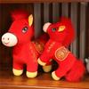 Chinese Style Horse Mascot Stuffed Animal Soft Chinese Horse Plush Doll  Chinese New Year Gift