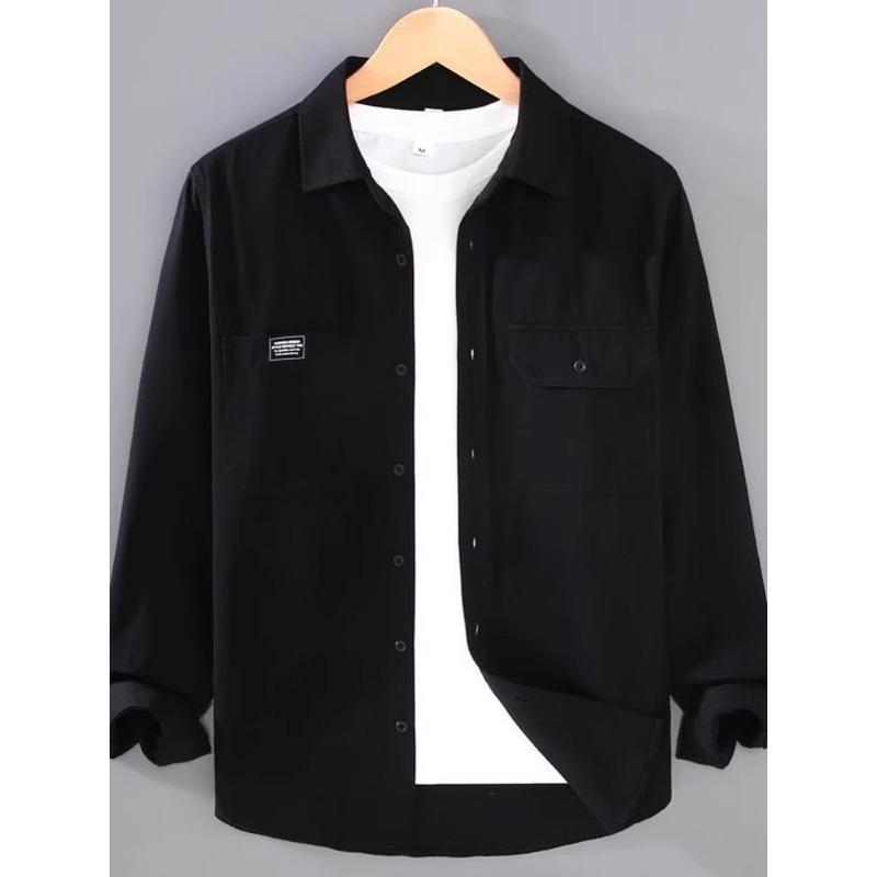 Autumn and Winter New Work Shirt for Men Long-sleeved Fashion Casual Loose Versatile Top