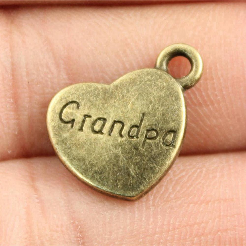 Family Member Heart Tags Charms Pendant Male Jewellery Massive Aesthetic Souvenir