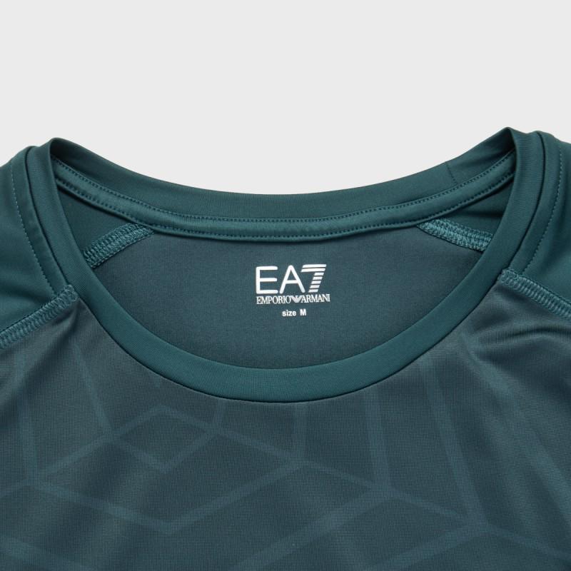 EMPORIO ARMANI EA7 SS24 T Shirt Men's Green 3DPT19-PJMDZ-1821