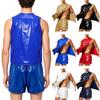 Wodoodporny dres treningowy dla mężczyzn S-3XL Bezrękawnik i spodenki bokserskie z bocznym zapięciem Odzież sportowa adaptacyjna do pielęgnacji osób z niepełnosprawnościami