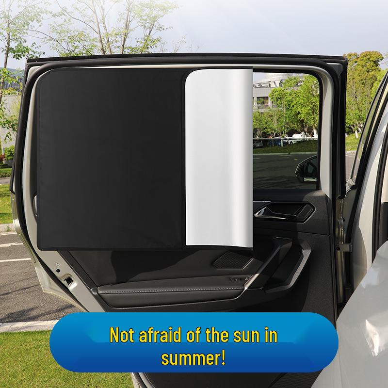 Car Side Window Privacy Sunshade Blackout Curtain - Heat Insulation Protection