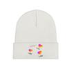 Likee App Logo Likee Heart Rainbow Graffiti Knitted Hat Women's Unisex's Beanie Winter Hats Polyester  Warm Melon Cap