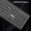 AOC KB100 Silent Wired USB Keyboard with Chocolate Keycaps