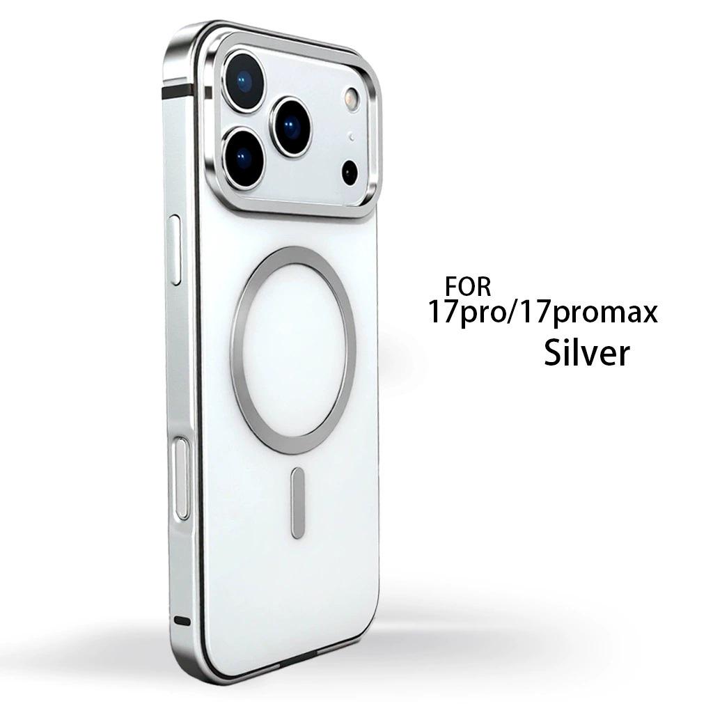 

iPhone 17 Pro Max Magnetic Metal Frame Protective Case - Original Color Cover iPhone17