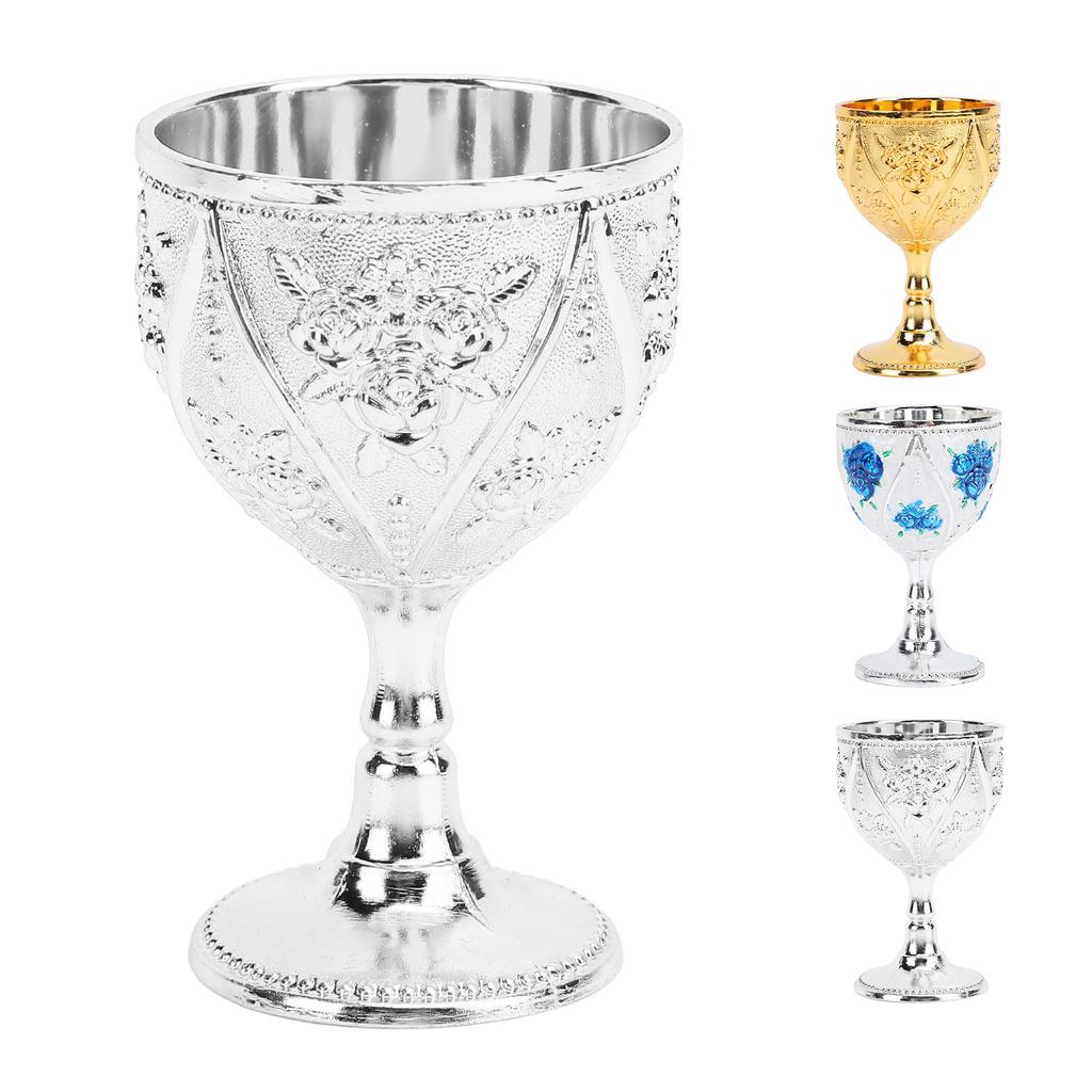 30ml metalowy kieliszek do wina rzeźbiona róża tłoczony kielich ozdoba do domu bar podróż wesele impreza dekoracja