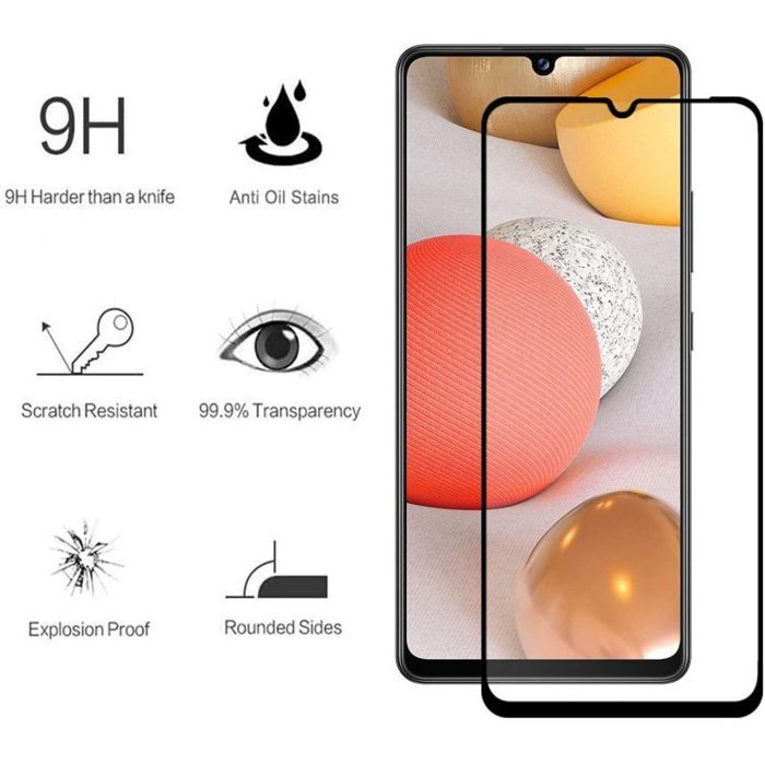 Screen Protector - Samsung - A42 5G - Tempered Glass - 0.33 Mm - Full Black