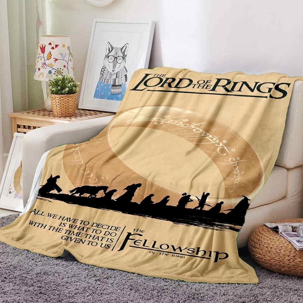 1PC The Lord of the Rings printed blanket, all season lightweight home office outdoor nap multifunctional blanket A10
