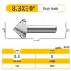M35 Cobalt Countersink, Straight Shank, Single-Edge, 3-Flute, 90° Deburring Tool