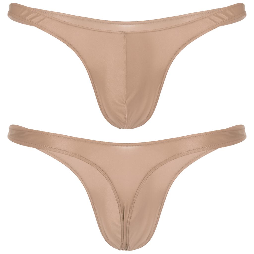 Man Briefs Glossy Underwear Low-waist Panties Sexy Fashion Underpants
