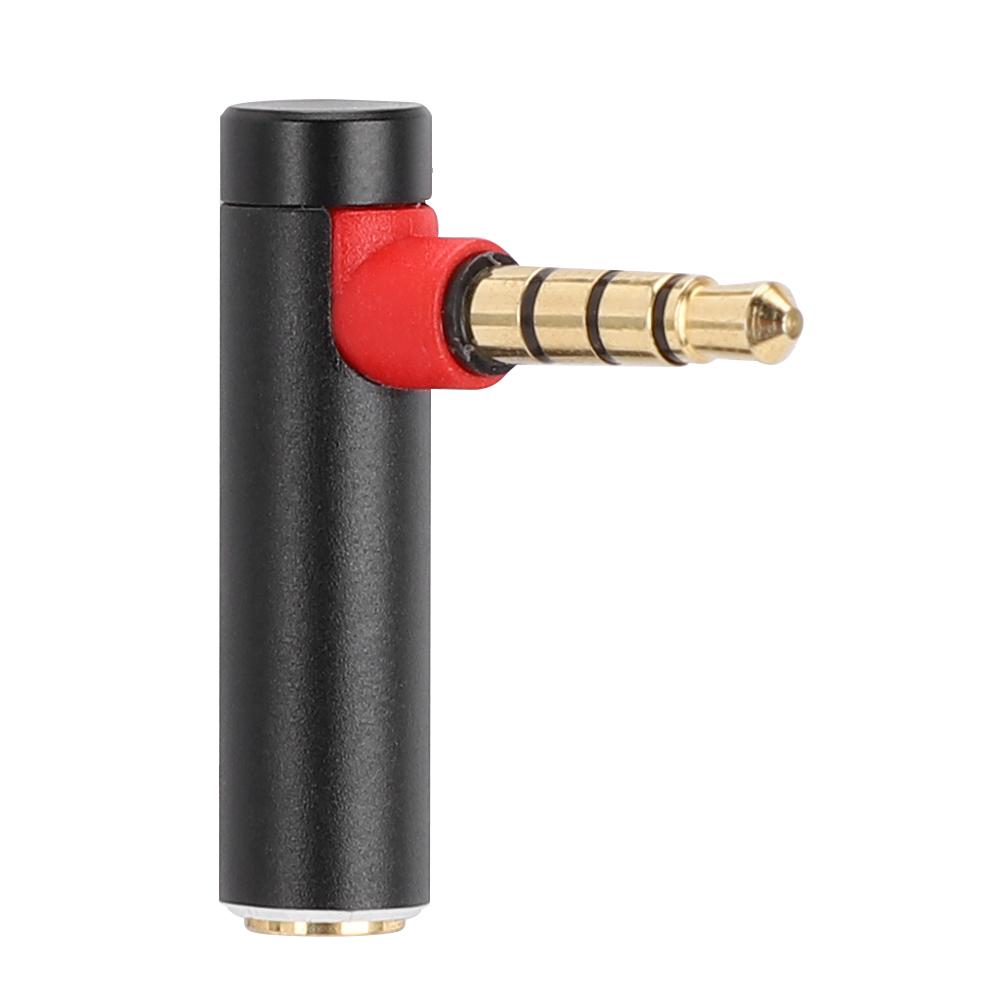 10Pcs 3.5mm Male To Female 90 Degree Elbow Adapter Plug Headset Jack Audio Connectorblack