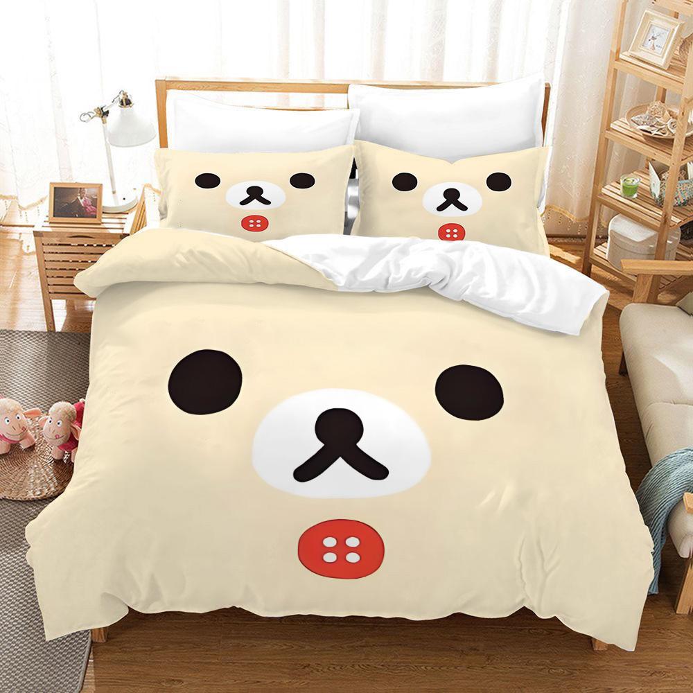 Rilakkuma Korilakkuma Duvet Cover Set Cute Cartoon Rilakkuma Korilakkuma Bedding Set Pillowcase Twin Full Queen King Size