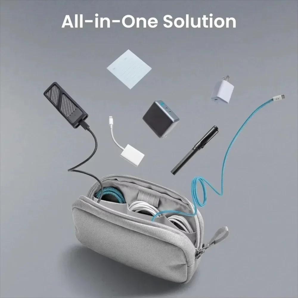 Oxford Data Cable Storage Bag Cable Organizer Water Resistant Travel Bag Carry Storage Daily Item Electronics Organizer