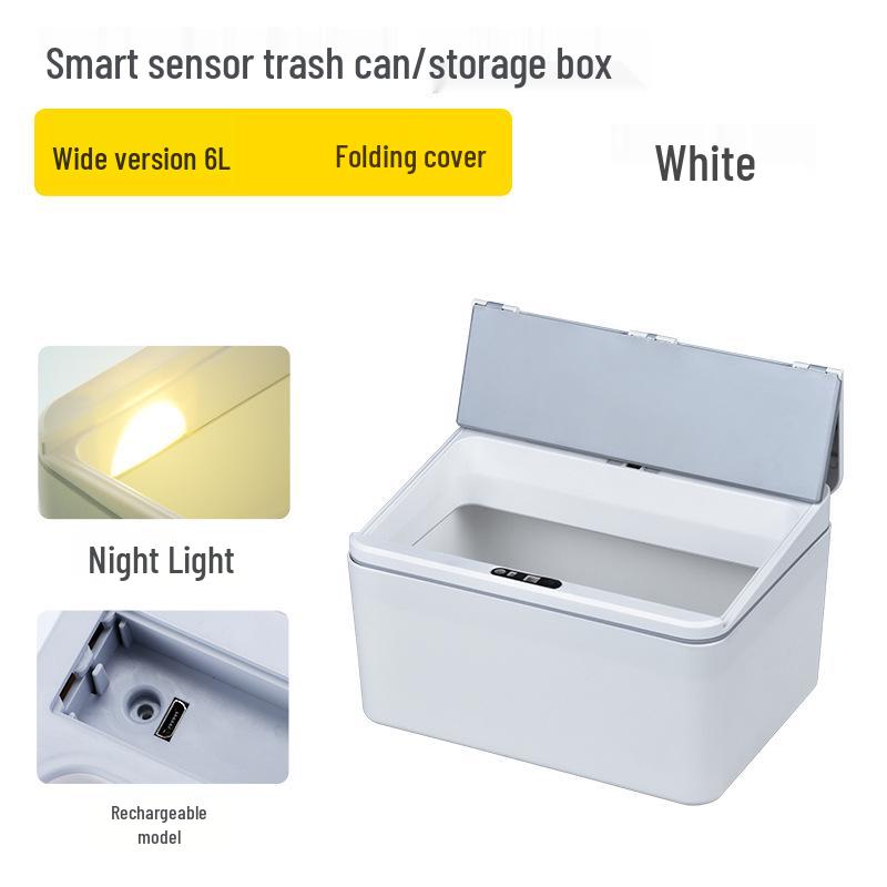 Smart Induction Desktop Trash & Storage Bin