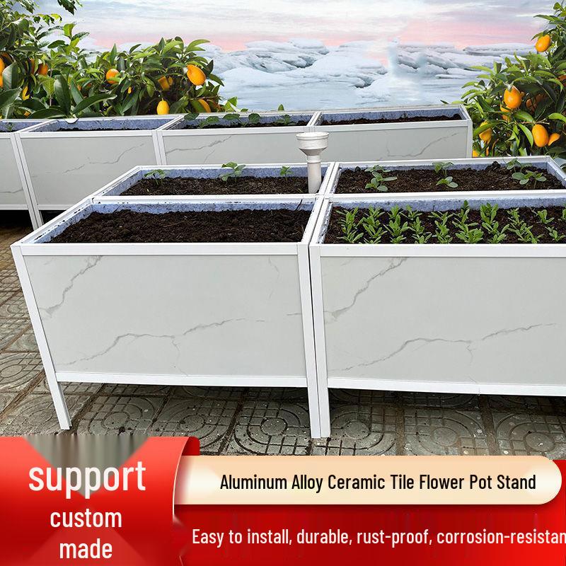 Aluminum Alloy Tile Planter Box Frame for Bonsai & Small Courtyard Planting