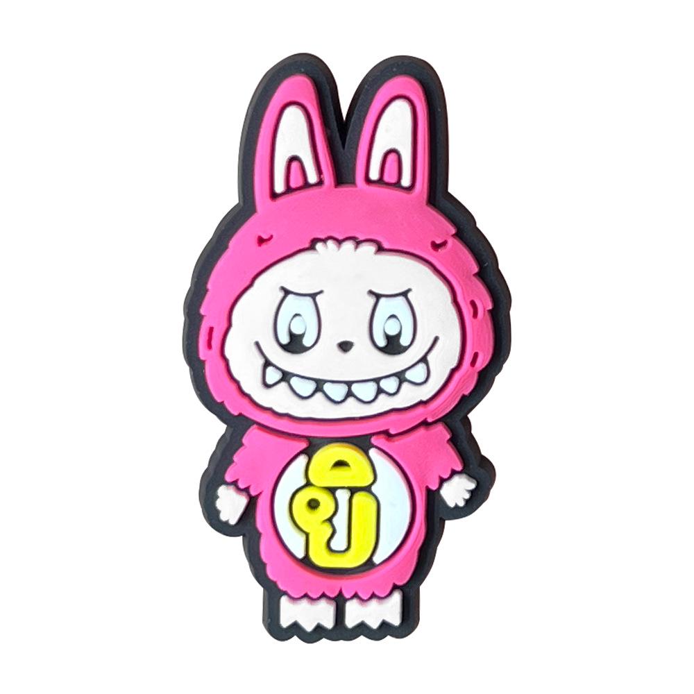 Adorable Cartoon Labubu Clog Shoe Charms - PVC Decoration & Flower Accessories