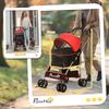 3 In 1 Detachable Pet Stroller, for Extra Small and Small Dogs - Red