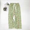 Women's Summer Cotton Silk Nine-Point Wide-Leg Pajama Pants - Plus Size, Loose, Breathable, Cooling, Ideal for Beach and Air Conditioning Comfort