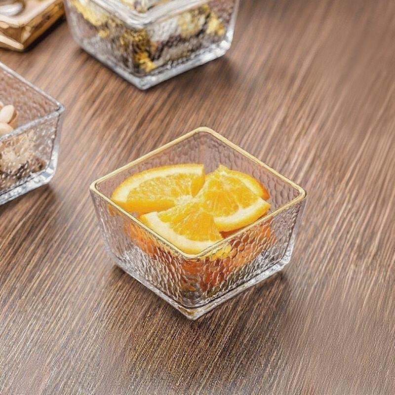 Divided Acrylic Snack and Fruit Tray with Wood Base