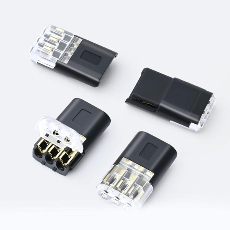 Universal Wiring Splicing Conectors Wire Connect Terminals Connectors 3Pin Bidirectional Pluging Cable Buckle