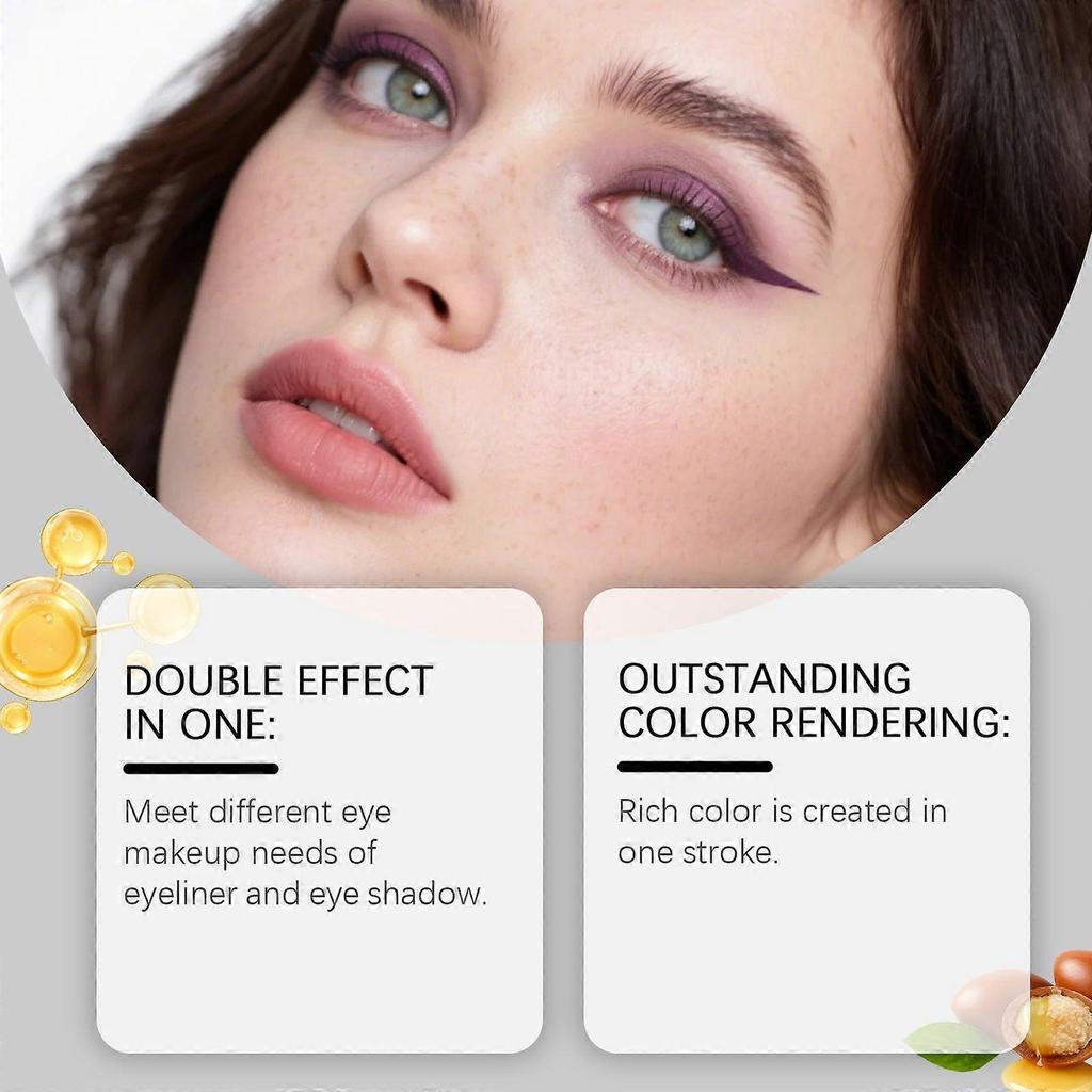 Zephoco 2-In-1 Eyeliner Pencil: Smooth And Easy To Apply, Quick-Drying, Smudge-Resistant, Convenient For Everyday Portable Eye Makeup