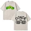Rapper Feid Ferxxo Falxxo Tour 2026 Print Vintage Washed T-Shirt Herren Mode T-Shirt Kurzärmelig Lässig Baumwolle Lockere T-Shirts