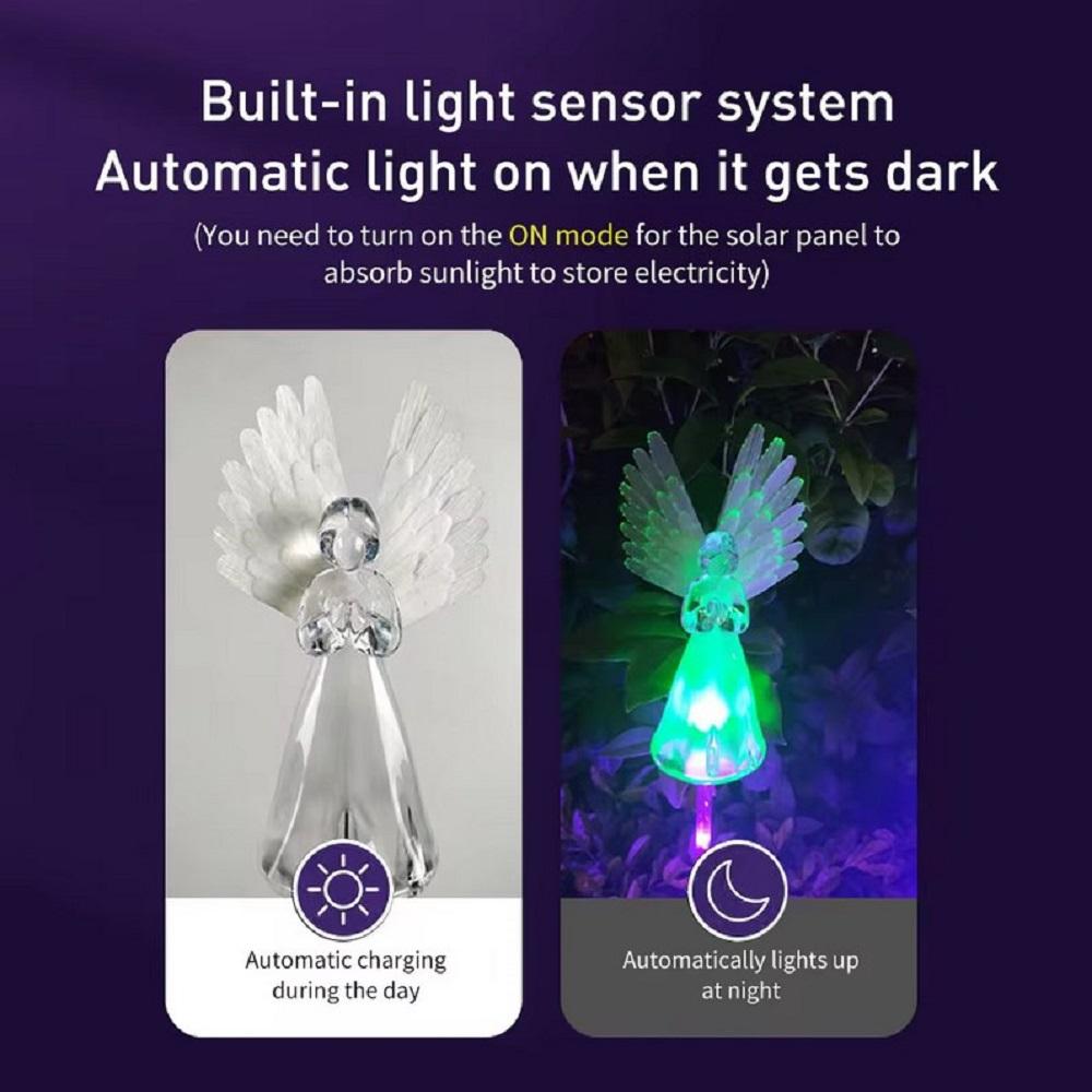 4/2pc Solar Lawn Stake Lamp LED Street Light Garden Landscape Color Changing Lights Outdoor Lawn Lighting for Yard Patio Pathway