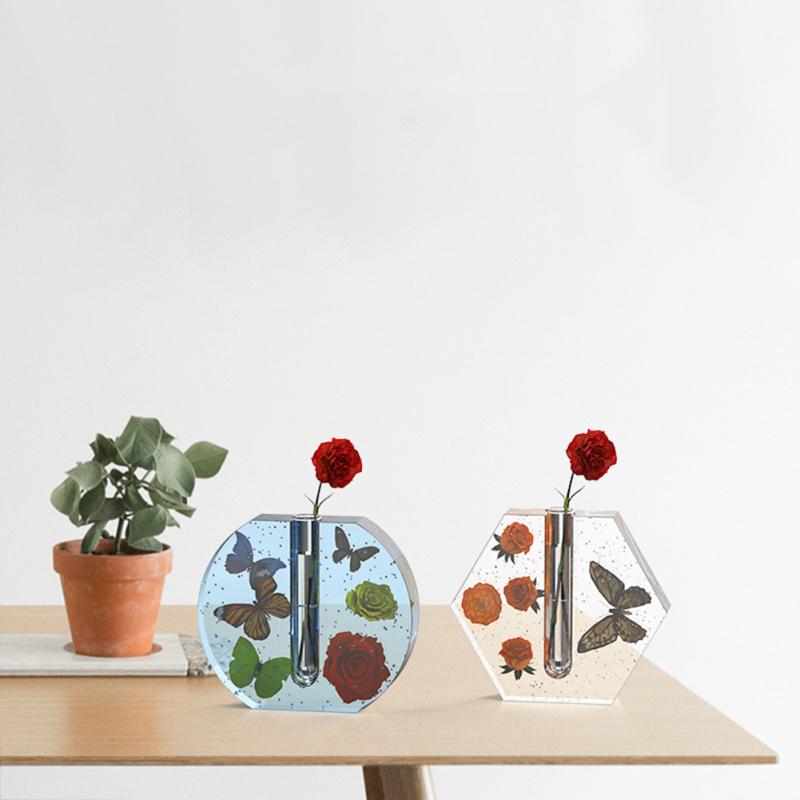 Silicone Mold Resin Casting Mold With Test Tubes For Hydroponic/flowers Home Office Desktop