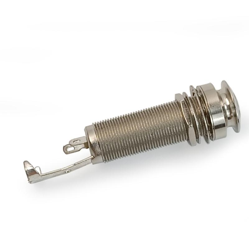 5Pcs Electric Guitar Bass 6.35mm Socket Long Threaded Socket Cylinder Input Output Plug Sockets Guitar Accessories