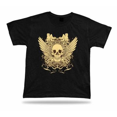 Angels and Skeleton Skull Wings Floral T Shirt Tee Design Special Gift Present