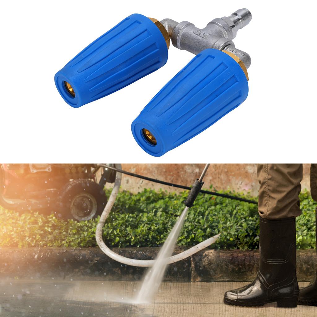 Pressure Washer Double   Nozzle 1Celsius4 Inch Stainless Steel 4000psi Double Rotating   Nozzle for Garden Cars Cleaning