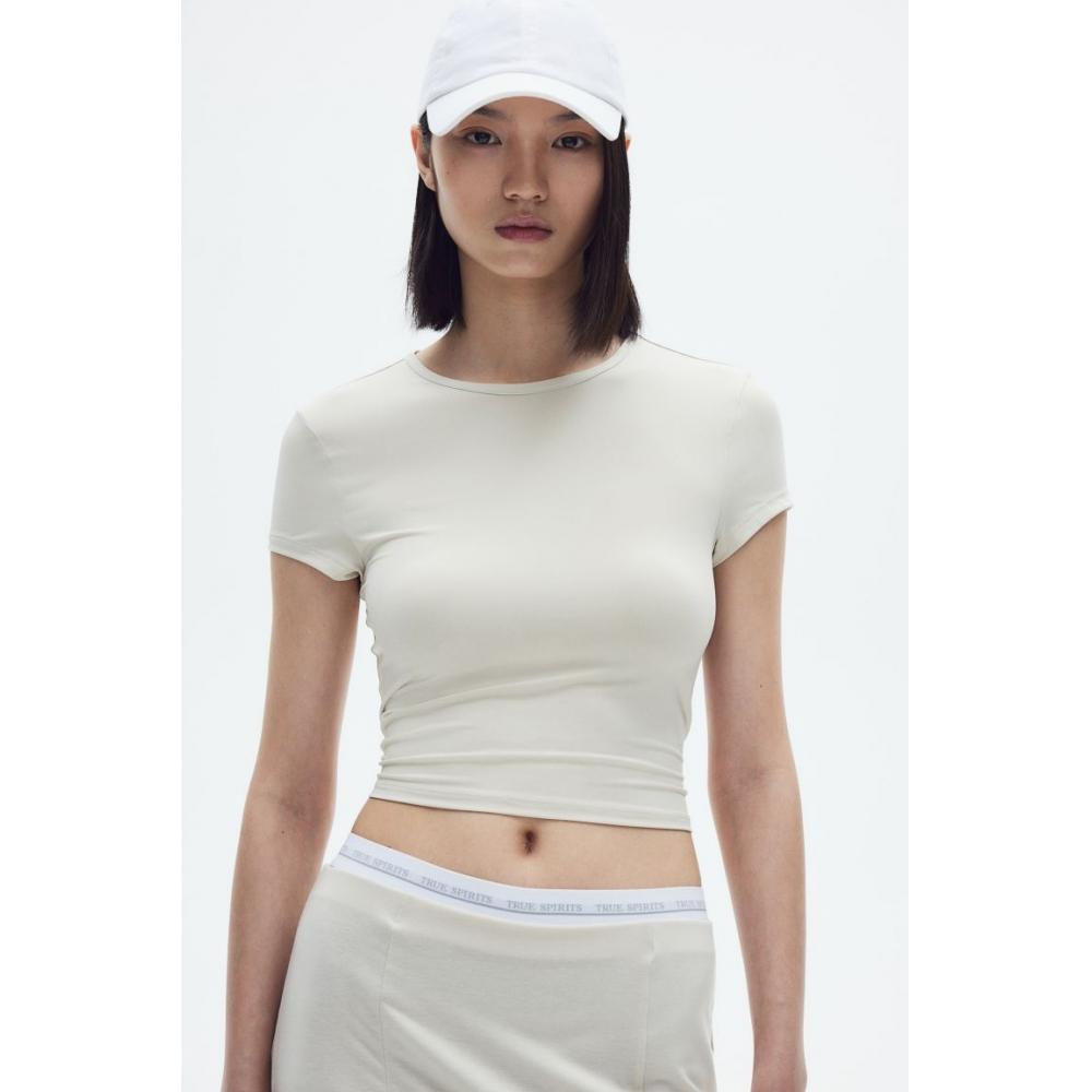 

ФУТБОЛКА HM ПРИГЛАШЕННАЯ СВЕТЛО-БЕЖЕВАЯ