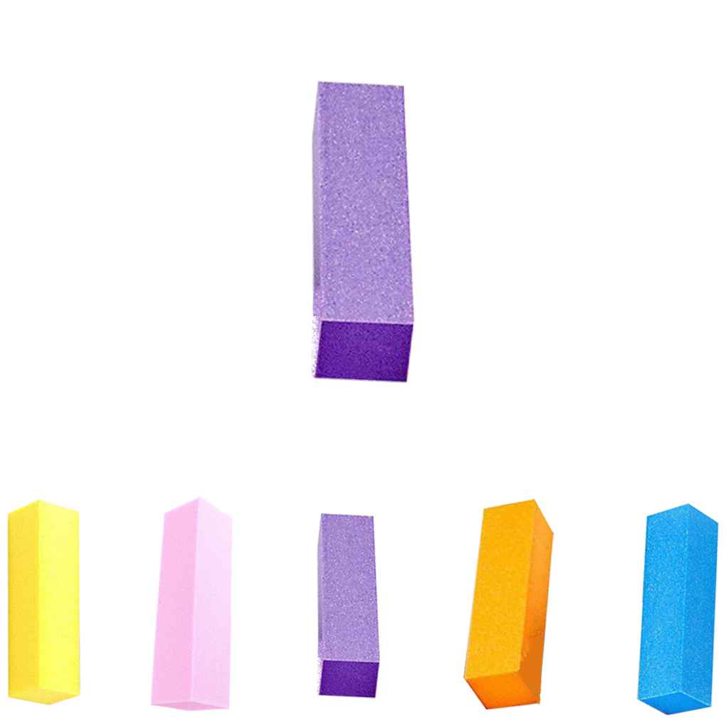 VÝPRODEJ 5 barev brusný papír Art Sanding Buffer Block Leštící pilník Manikúra