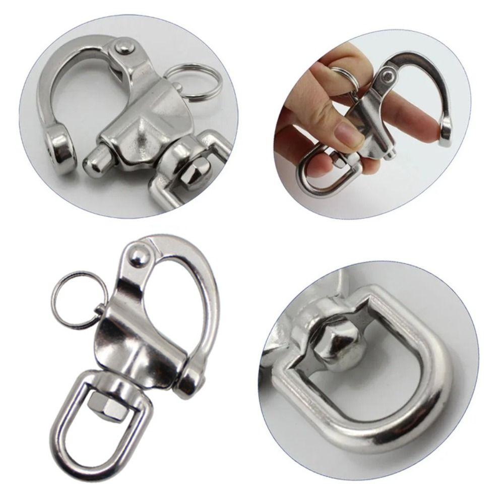 Quick Release Rotary Shackle 316 Stainless Steel Quick Release Buckle Boat Shackle  Sailing Rope