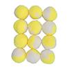 12pcs Cat Toy Balls Soft Elastic Quiet Interactive Plush Kitten Chewing Ball for Indoor Training Playing Yellow
