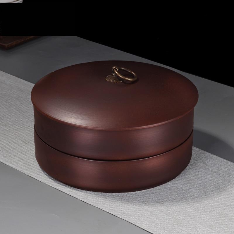 Pu'er Tea Cake Storage Box Home Decoration Tea Sealed Jar Moisture-proof Dust-proof Storage Cans Purple Sand Tea Storage Tank