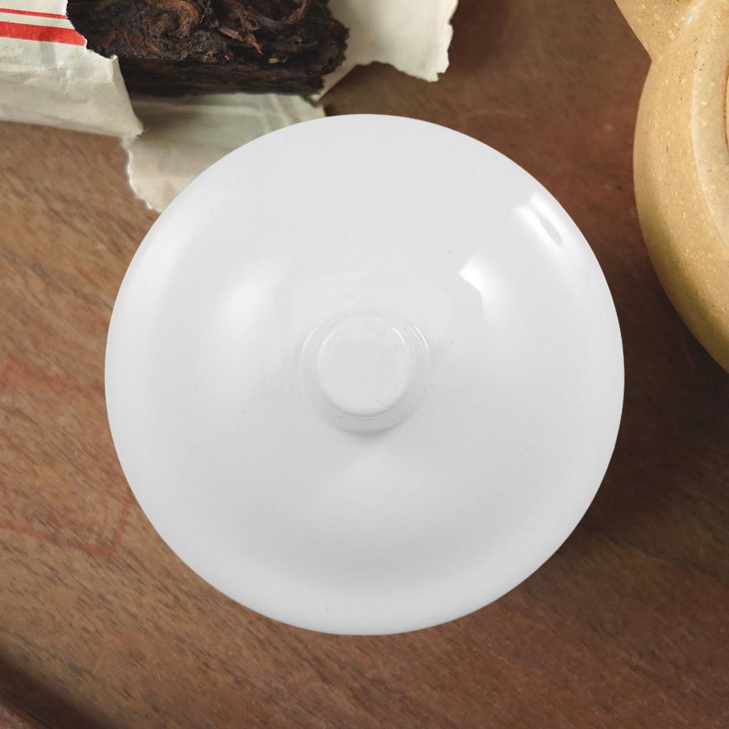 White Ceramic Teapot Lid Mug Lid Replacement Porcelain Cover 7.3cm Round Drink Cup Accessory Coffee Tea Tea Kettle Cover