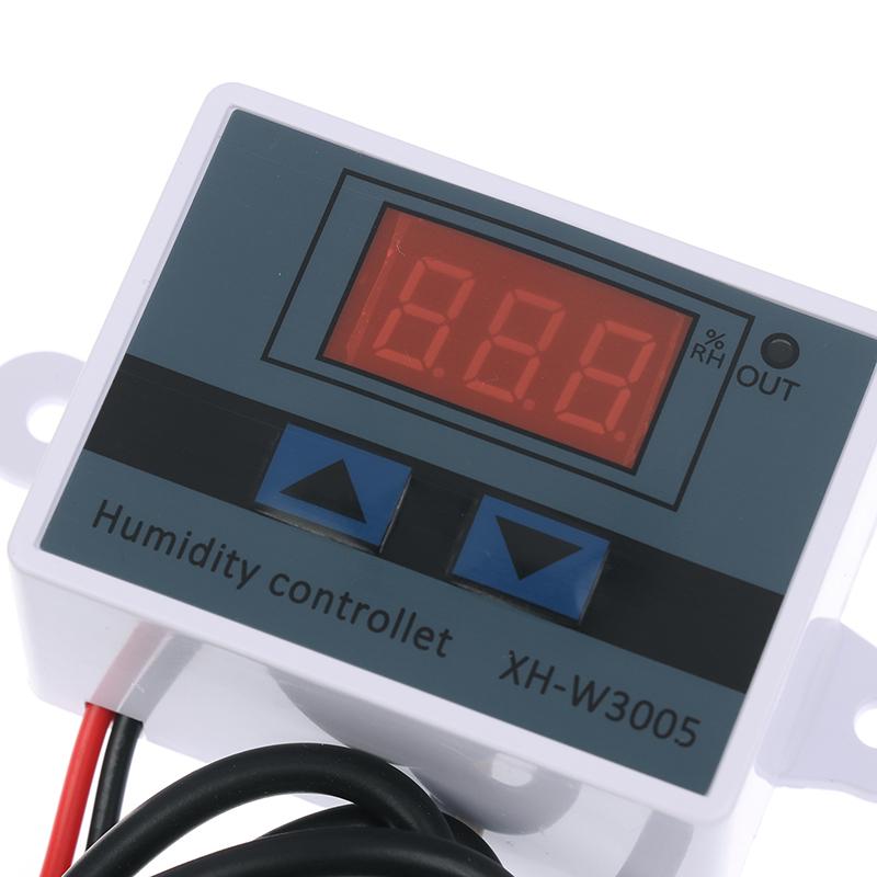 Xh-W3005 Dijital Nem Kontrol Cihazı 12V 24V 220V Nemölçer Higrometre Nem Kontrol Anahtarı Regülatör + Nem Sensörü